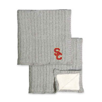 USC Trojans Cable Knit Sherpa Throw